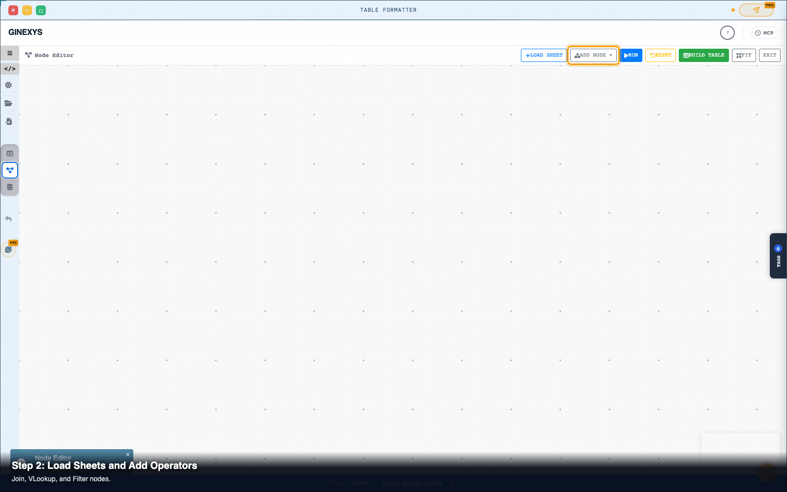 Step 2 — Switch to Node Editor Mode